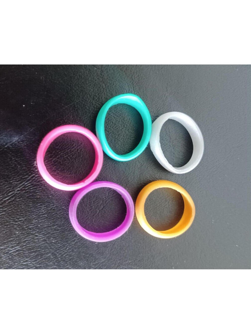 Every Ring Multicolor Silicone Rings Pack of 5 Size Medium 6.5 - 7 Opened